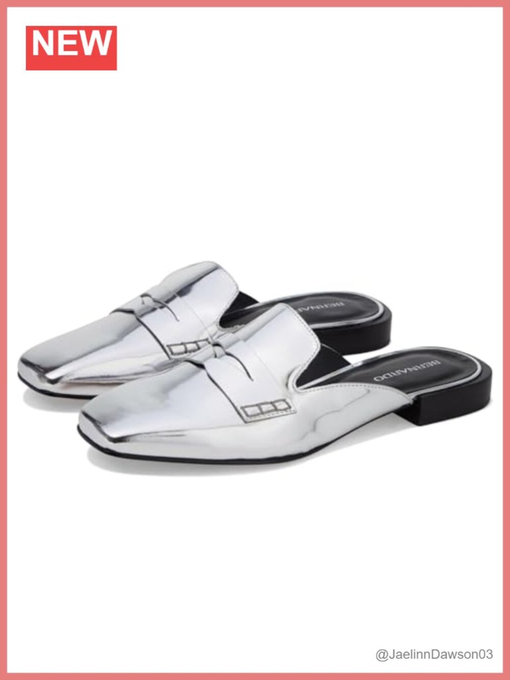 Bernardo Penny Leather Slip-On Mule Flats Women's Low Heel Square Toe